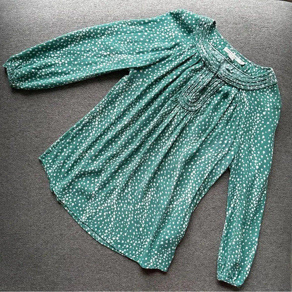 Boden Viscose Polka Dot Long Sleeve Blouse Top Size 2 - Picture 1 of 5